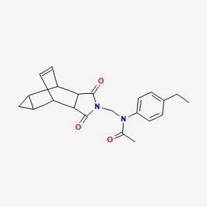 N-[(1,3-dioxooctahydro-4,6-ethenocyclopropa[f]isoindol-2(1H)-yl)methyl]-N-(4-ethylphenyl)acetamide