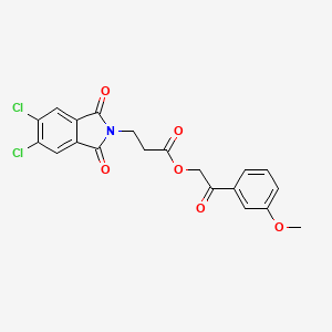 2-(3-methoxyphenyl)-2-oxoethyl 3-(5,6-dichloro-1,3-dioxo-1,3-dihydro-2H-isoindol-2-yl)propanoate