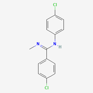 4-chloro-N-(4-chlorophenyl)-N'-methylbenzenecarboximidamide