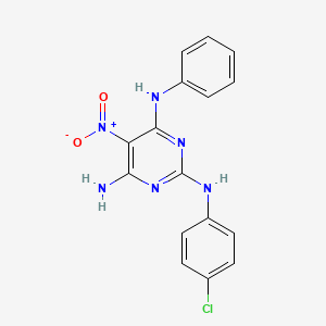 N~2~-(4-chlorophenyl)-5-nitro-N~4~-phenylpyrimidine-2,4,6-triamine