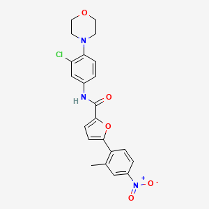 N-[3-chloro-4-(morpholin-4-yl)phenyl]-5-(2-methyl-4-nitrophenyl)furan-2-carboxamide