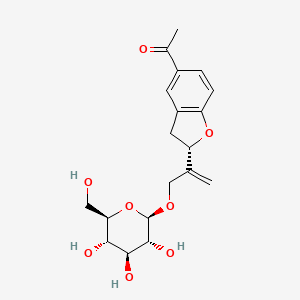 molecular formula C19H24O8 B1246454 比他林 A-12-O-β-D-吡喃葡萄糖苷 