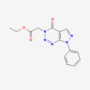 ethyl (4-oxo-7-phenyl-4,7-dihydro-3H-pyrazolo[3,4-d][1,2,3]triazin-3-yl)acetate