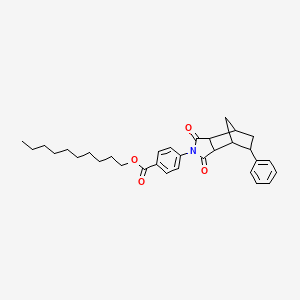 molecular formula C32H39NO4 B12464572 decyl 4-(1,3-dioxo-5-phenyloctahydro-2H-4,7-methanoisoindol-2-yl)benzoate 