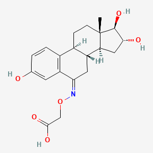 molecular formula C20H25NO6 B1246478 6-Ketoestriol 6-(o-carboxymethyl)oxime 