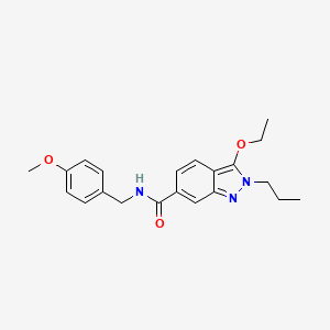molecular formula C21H25N3O3 B1246482 3-乙氧基-N-[(4-甲氧基苯基)甲基]-2-丙基-6-吲唑甲酰胺 