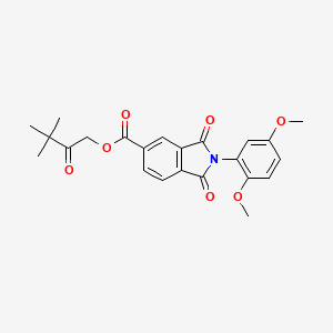 3,3-dimethyl-2-oxobutyl 2-(2,5-dimethoxyphenyl)-1,3-dioxo-2,3-dihydro-1H-isoindole-5-carboxylate