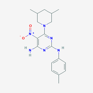 6-(3,5-dimethylpiperidin-1-yl)-N~2~-(4-methylphenyl)-5-nitropyrimidine-2,4-diamine