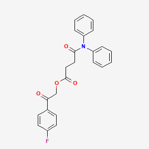 2-(4-Fluorophenyl)-2-oxoethyl 4-(diphenylamino)-4-oxobutanoate