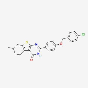 2-{4-[(4-chlorobenzyl)oxy]phenyl}-7-methyl-5,6,7,8-tetrahydro[1]benzothieno[2,3-d]pyrimidin-4(3H)-one