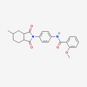 2-methoxy-N-[4-(5-methyl-1,3-dioxooctahydro-2H-isoindol-2-yl)phenyl]benzamide