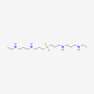 molecular formula C18H44N4Si B1246493 Bis(7-ethylamino-4-azaheptyl)dimethylsilane 