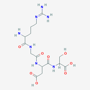 3-[2-(2-Amino-5-carbamimidamidopentanamido)acetamido]-3-[(1-carboxy-2-hydroxyethyl)carbamoyl]propanoic acid