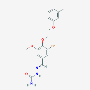 2-{3-Bromo-5-methoxy-4-[2-(3-methylphenoxy)ethoxy]benzylidene}hydrazinecarboxamide