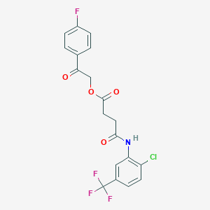 2-(4-Fluorophenyl)-2-oxoethyl 4-{[2-chloro-5-(trifluoromethyl)phenyl]amino}-4-oxobutanoate