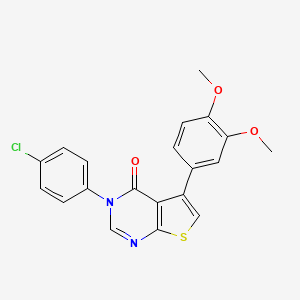 3-(4-Chlorophenyl)-5-(3,4-dimethoxyphenyl)thieno[2,3-d]pyrimidin-4-one