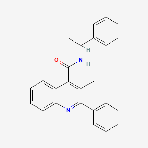 3-methyl-2-phenyl-N-(1-phenylethyl)quinoline-4-carboxamide