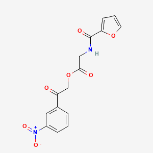 2-(3-Nitrophenyl)-2-oxoethyl 2-(furan-2-ylformamido)acetate