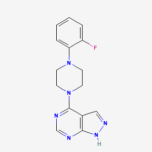 4-[4-(2-fluorophenyl)piperazin-1-yl]-1H-pyrazolo[3,4-d]pyrimidine