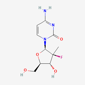 molecular formula C10H14FN3O4 B12465040 4-amino-1-[(2R,3S,4R,5R)-3-fluoro-4-hydroxy-5-(hydroxymethyl)-3-methyloxolan-2-yl]pyrimidin-2-one 