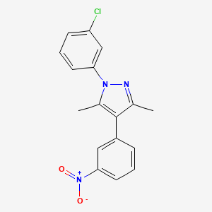 1-(3-Chlorophenyl)-3,5-dimethyl-4-(3-nitrophenyl)pyrazole