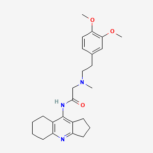 N-{1H,2H,3H,5H,6H,7H,8H-cyclopenta[b]quinolin-9-yl}-2-{[2-(3,4-dimethoxyphenyl)ethyl](methyl)amino}acetamide