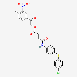 2-(4-Methyl-3-nitrophenyl)-2-oxoethyl 4-({4-[(4-chlorophenyl)sulfanyl]phenyl}amino)-4-oxobutanoate