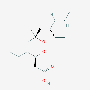 molecular formula C18H30O4 B1246509 Hatermadioxin A 