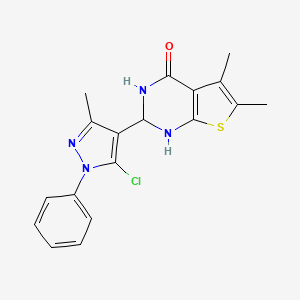 2-(5-chloro-3-methyl-1-phenyl-1H-pyrazol-4-yl)-5,6-dimethyl-2,3-dihydrothieno[2,3-d]pyrimidin-4(1H)-one