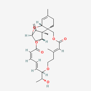molecular formula C29H38O7 B1246525 12,13-deoxyroridin E 