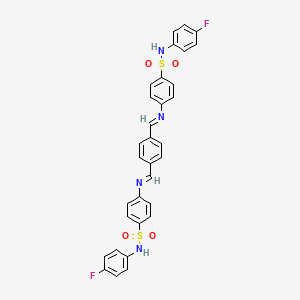 4,4'-{benzene-1,4-diylbis[(E)methylylidenenitrilo]}bis[N-(4-fluorophenyl)benzenesulfonamide]