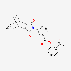 2-acetylphenyl 3-(1,3-dioxooctahydro-4,6-ethenocyclopropa[f]isoindol-2(1H)-yl)benzoate