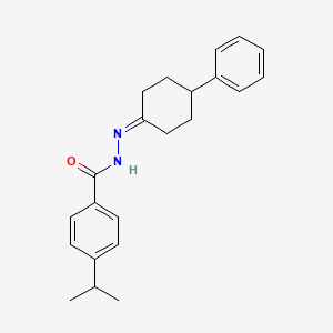 N'-(4-phenylcyclohexylidene)-4-(propan-2-yl)benzohydrazide