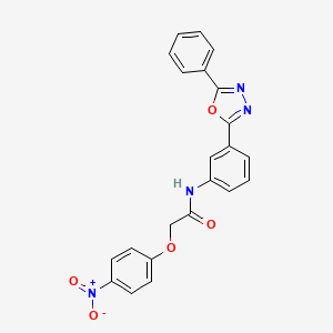 2-(4-nitrophenoxy)-N-[3-(5-phenyl-1,3,4-oxadiazol-2-yl)phenyl]acetamide