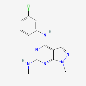 N~4~-(3-chlorophenyl)-N~6~,1-dimethyl-1H-pyrazolo[3,4-d]pyrimidine-4,6-diamine