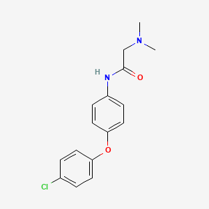 molecular formula C16H17ClN2O2 B12465363 N-[4-(4-chlorophenoxy)phenyl]-2-(dimethylamino)acetamide 