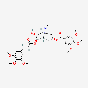 [(1R,3S,5S,6S,7R)-6-hydroxy-8-methyl-7-[(E)-3-(3,4,5-trimethoxyphenyl)prop-2-enoyl]oxy-8-azabicyclo[3.2.1]octan-3-yl] 3,4,5-trimethoxybenzoate