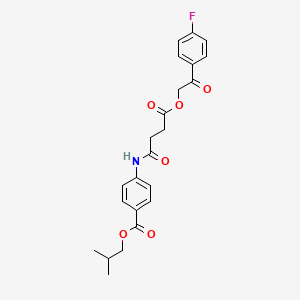 2-Methylpropyl 4-({4-[2-(4-fluorophenyl)-2-oxoethoxy]-4-oxobutanoyl}amino)benzoate