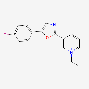 1-Ethyl-3-[5-(4-fluorophenyl)-1,3-oxazol-2-yl]pyridinium