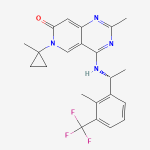 2-methyl-6-(1-methylcyclopropyl)-4-[[(1R)-1-[2-methyl-3-(trifluoromethyl)phenyl]ethyl]amino]pyrido[4,3-d]pyrimidin-7-one