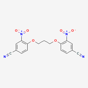 molecular formula C17H12N4O6 B12465388 4-[3-(4-Cyano-2-nitrophenoxy)propoxy]-3-nitrobenzonitrile 