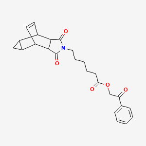 2-oxo-2-phenylethyl 6-(1,3-dioxooctahydro-4,6-ethenocyclopropa[f]isoindol-2(1H)-yl)hexanoate