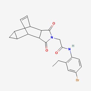 molecular formula C21H21BrN2O3 B12465400 N-(4-bromo-2-ethylphenyl)-2-(1,3-dioxooctahydro-4,6-ethenocyclopropa[f]isoindol-2(1H)-yl)acetamide 