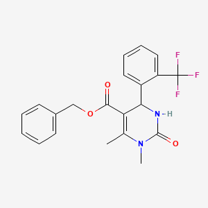 Benzyl 1,6-dimethyl-2-oxo-4-[2-(trifluoromethyl)phenyl]-1,2,3,4-tetrahydropyrimidine-5-carboxylate