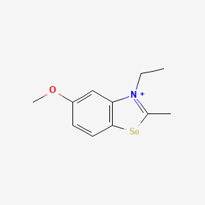 molecular formula C11H14NOSe+ B12465413 3-Ethyl-5-methoxy-2-methyl-1,3-benzoselenazol-3-ium 