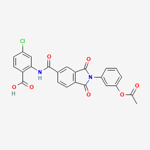 2-[({2-[3-(acetyloxy)phenyl]-1,3-dioxo-2,3-dihydro-1H-isoindol-5-yl}carbonyl)amino]-4-chlorobenzoic acid