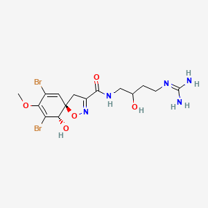 molecular formula C15H21Br2N5O5 B1246545 Caissarine A 