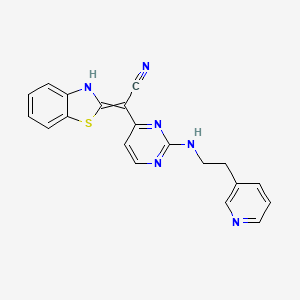 4-Pyrimidineacetonitrile, alpha-2(3H)-benzothiazolylidene-2-[[2-(3-pyridinyl)ethyl]amino]-, (alphaZ)-