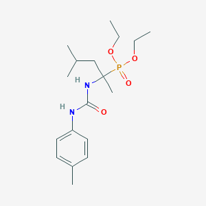 Diethyl 4-methyl-2-{[(4-methylphenyl)carbamoyl]amino}pentan-2-ylphosphonate