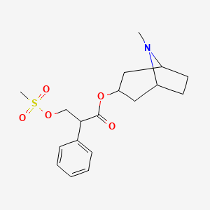 8-Methyl-8-azabicyclo[3.2.1]octan-3-yl 3-(methanesulfonyloxy)-2-phenylpropanoate